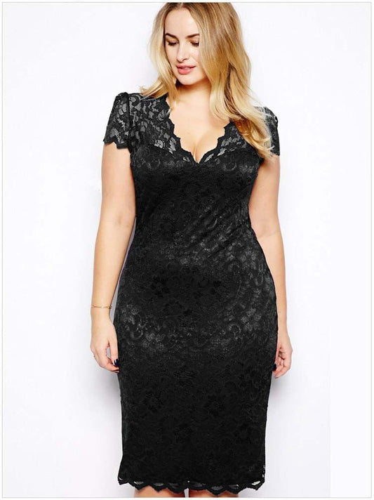 Hollow Long Short Sleeve Sexy V-neck Bud