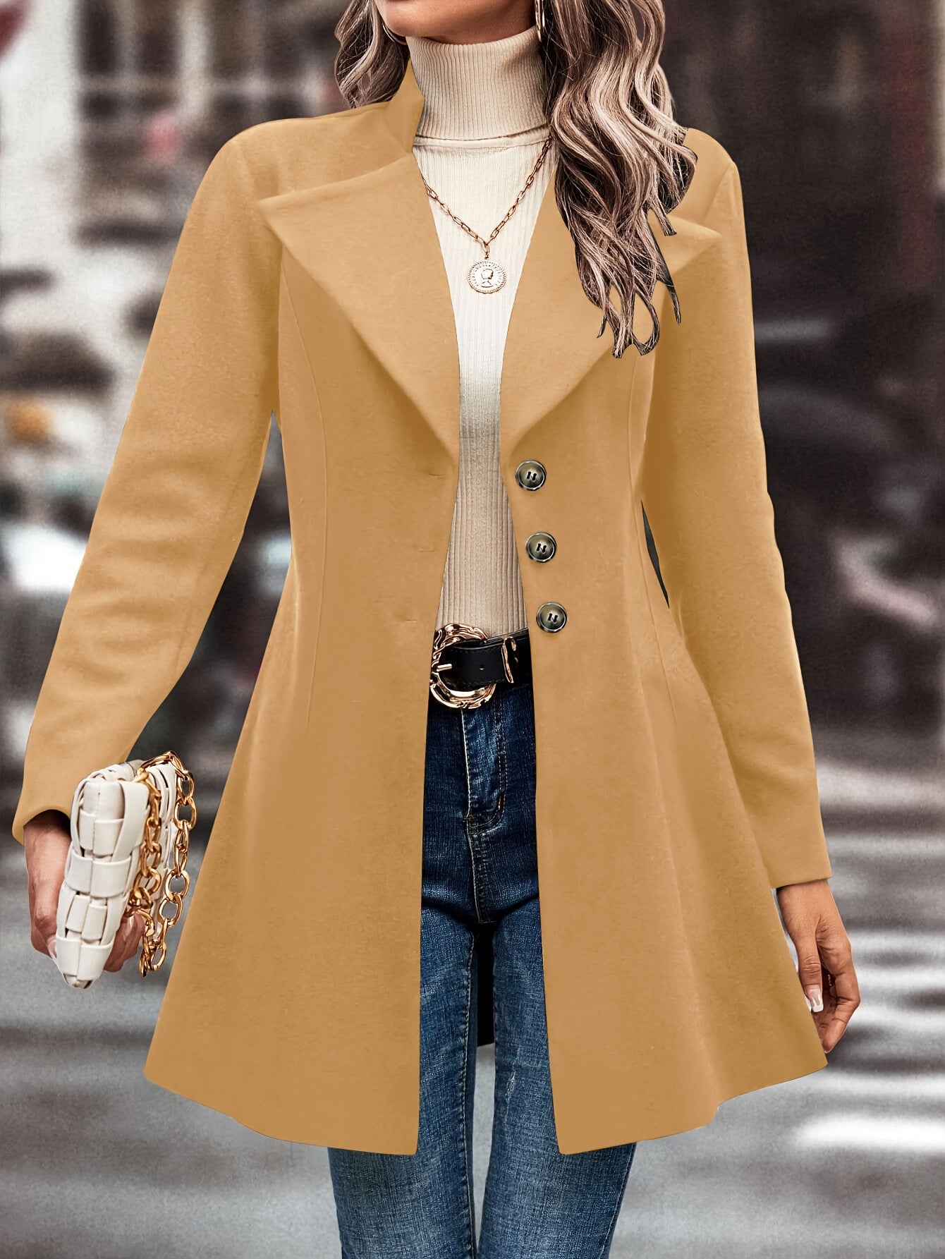 Fashion Solid Color Polo Sweater Autumn Clothes