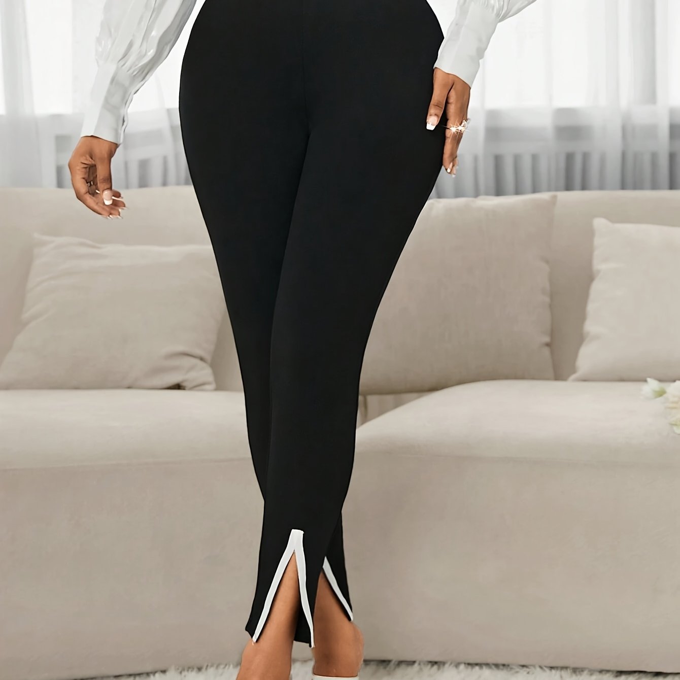 European And American Elegant Commuting Slim-fit Pants