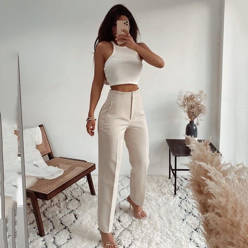 Women's Casual Fashion Straight Leg Pants