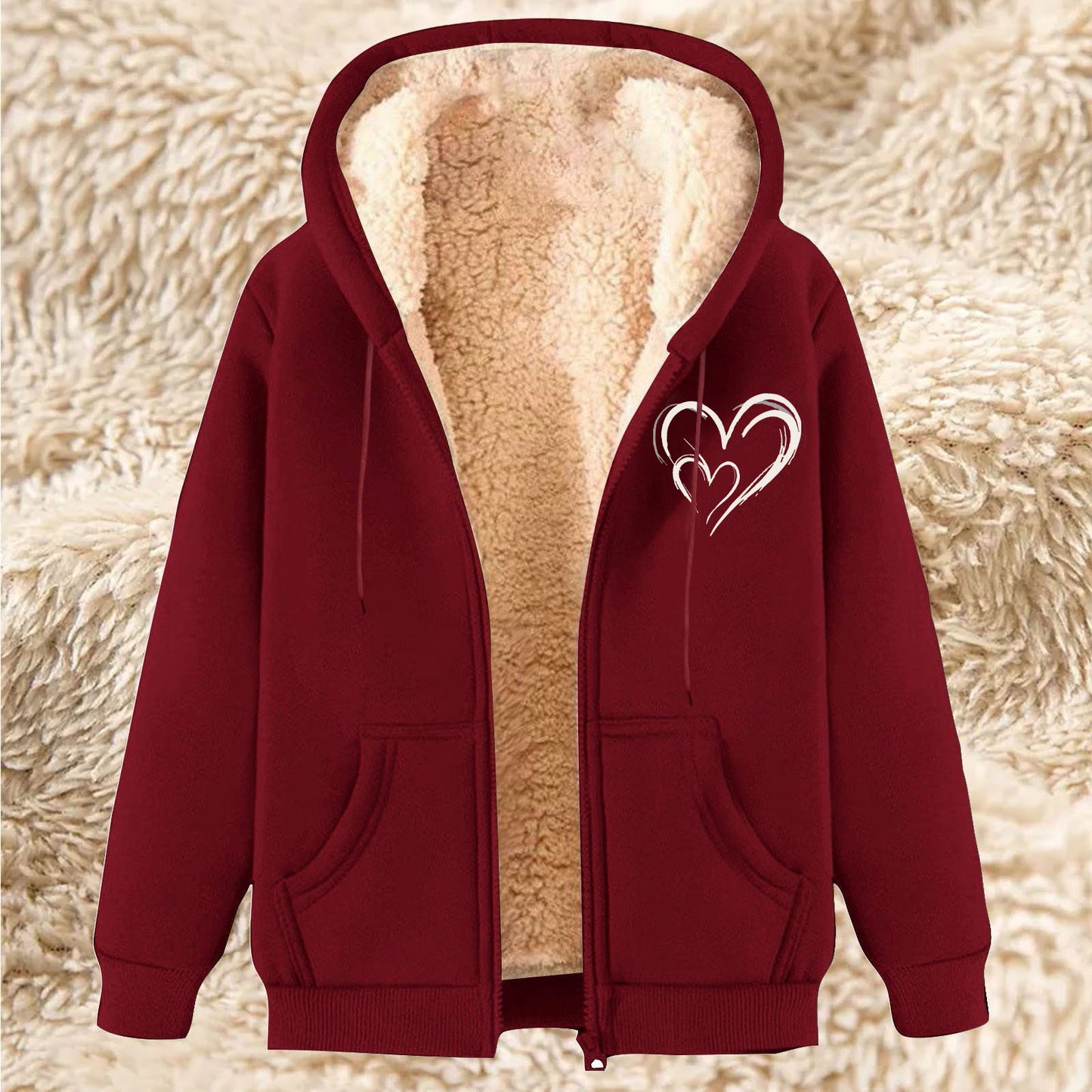 Sweater Men's Fleece-lined Thickened Men's Winter Lambskin