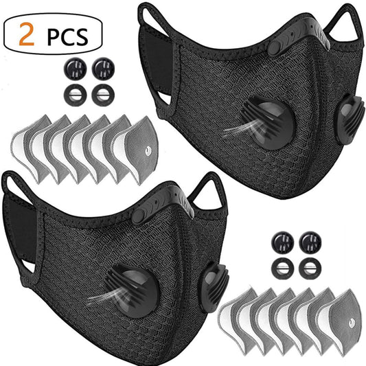 2 Pack Reusable Half Face Cover Mask W Filter Cycling Outdoor Sport Face Mask Black Logistics Only For USPS. TK And TMEU Only For Self-pickup Logistics Only For USPS. TK And TMEU Only For Self-pickup