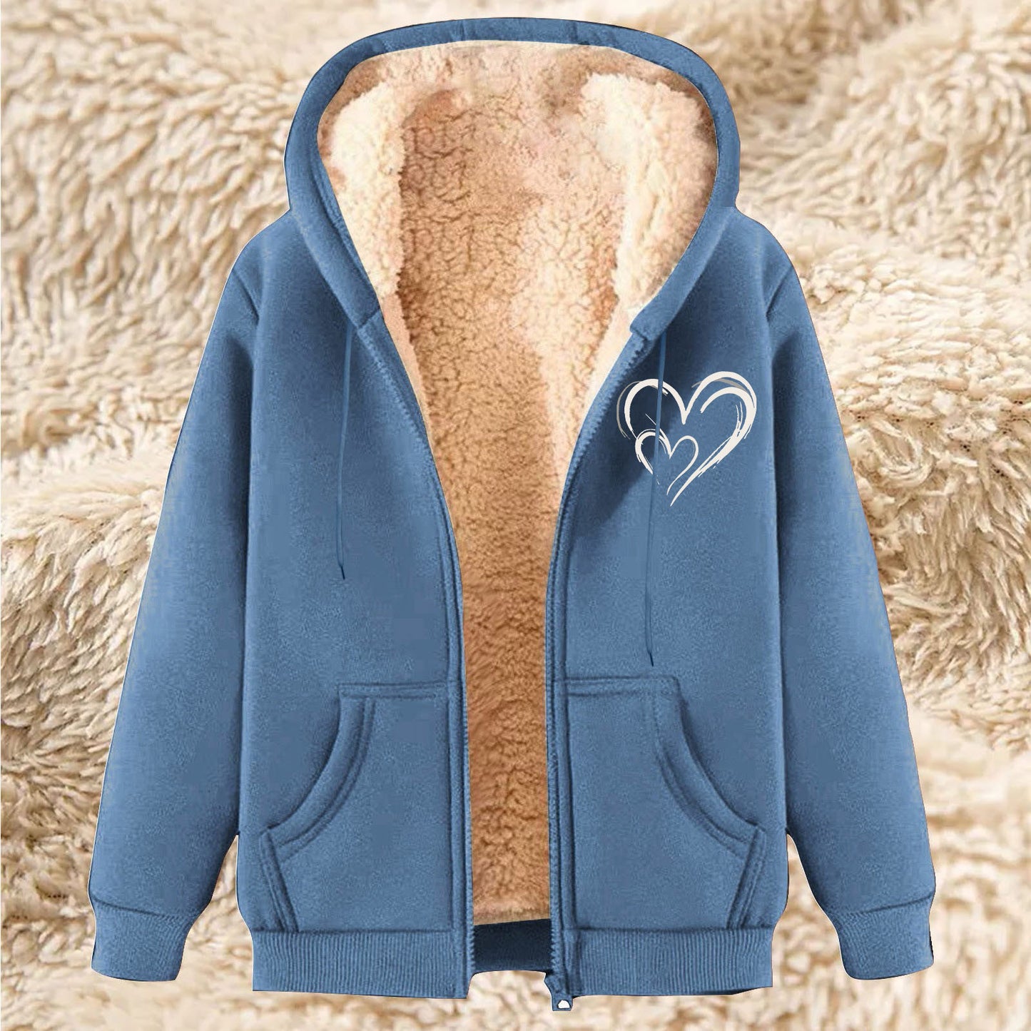 Sweater Men's Fleece-lined Thickened Men's Winter Lambskin