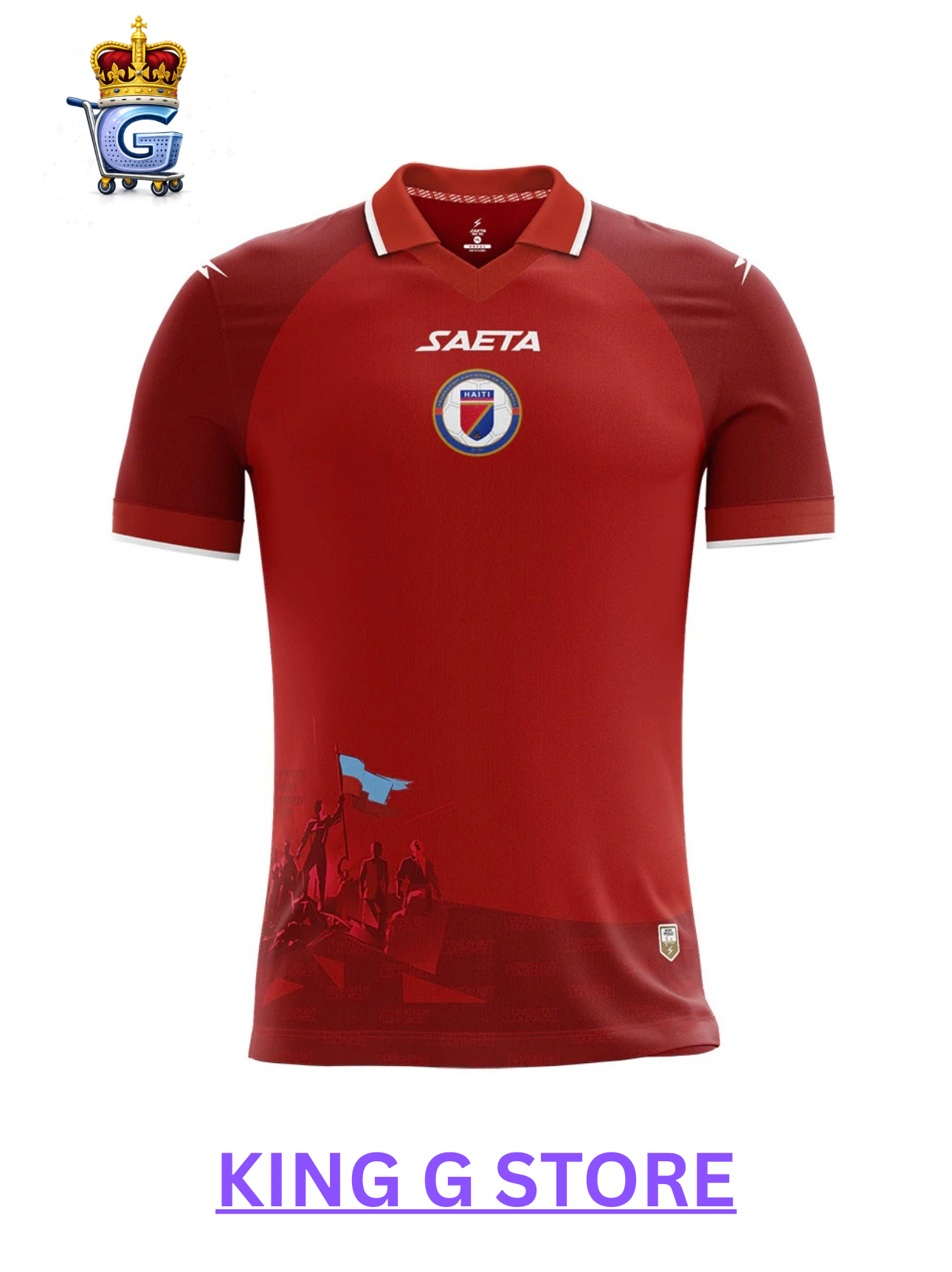 2026 Men's Haiti Soccer Team Fans Jersey Red
