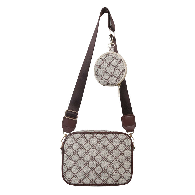 Vintage Pattern Crossbody Bags For Women Shoulder Shell Bag Trend Small Purse And Handbag Luxury Designer Female Square Bag Women's Bag