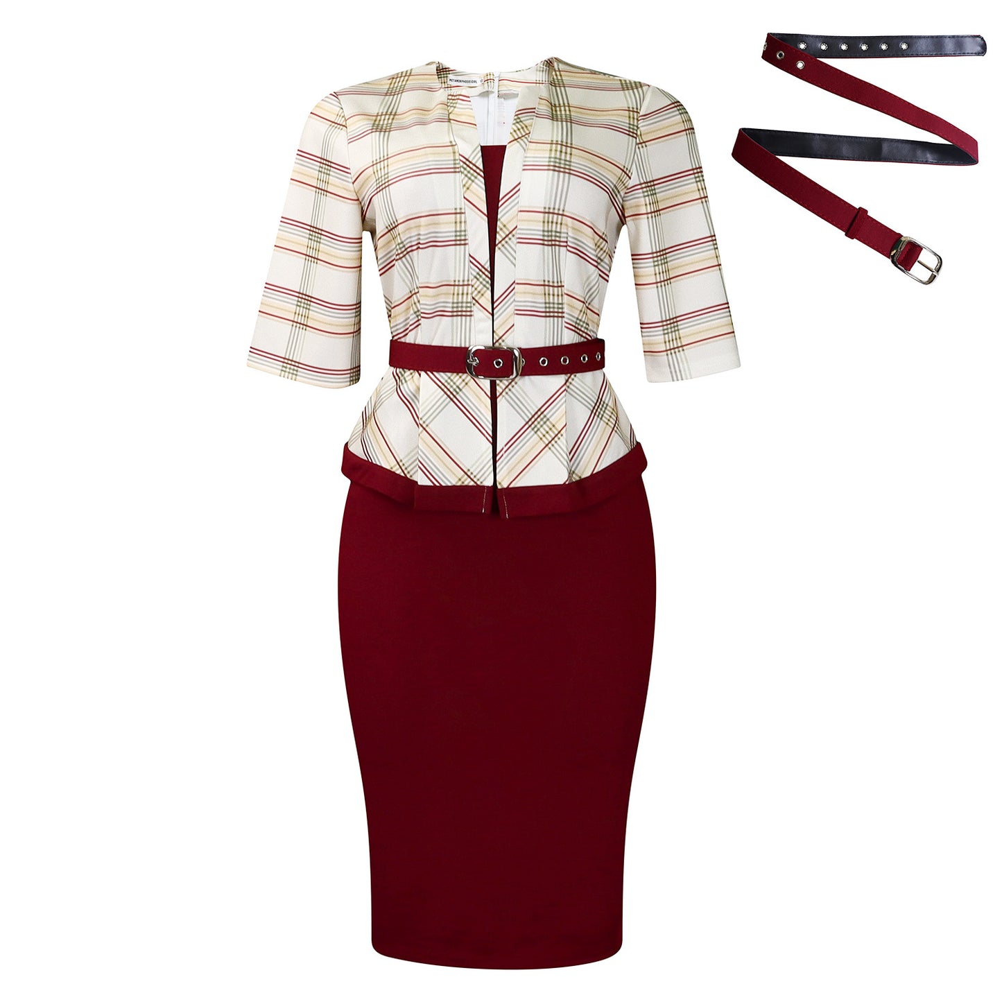 Fashion Elegant Stitching Hip OL Pencil Dress