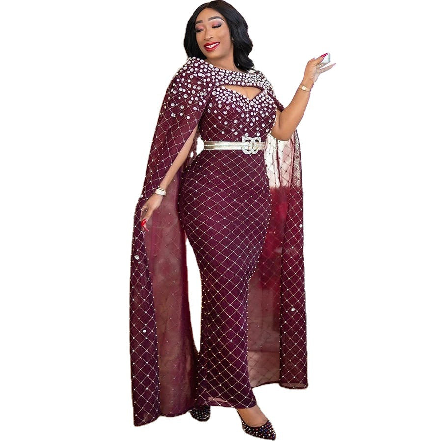 European And American Style Dress Shawl Gold Sexy Sheath Slim Fit