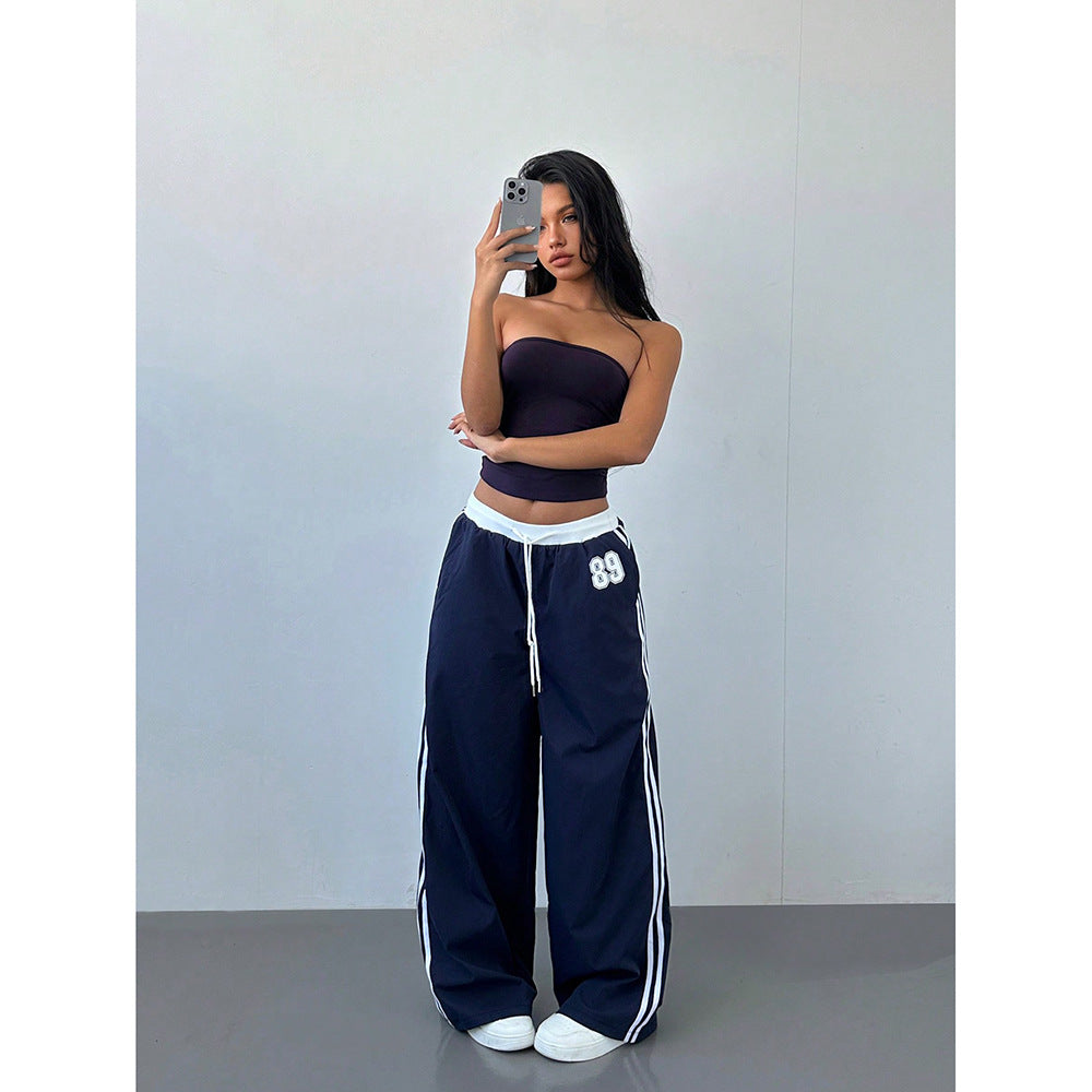 Loose Trendy Digital Printing Design Sense All-matching Long Pants