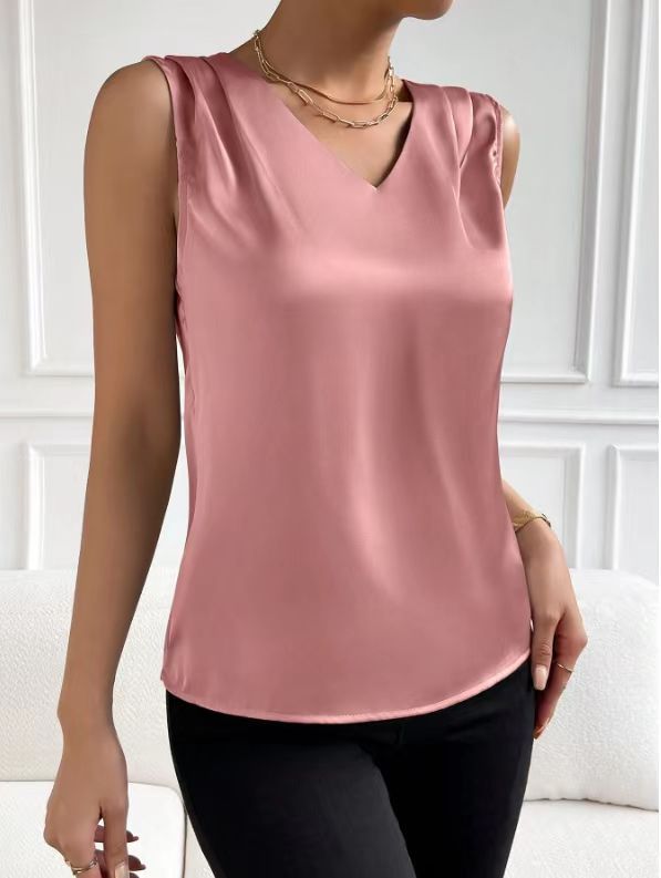 Women's Fashion Personalized Pure Satin Top